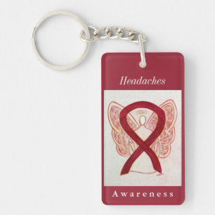 Headaches Awareness Ribbon Guardian Angel Schlüsse Schlüsselanhänger