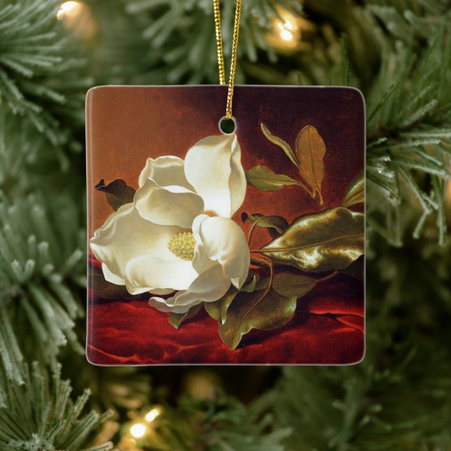 Heade - A Magnolia on Red Velvet Keramikornament (Baum)
