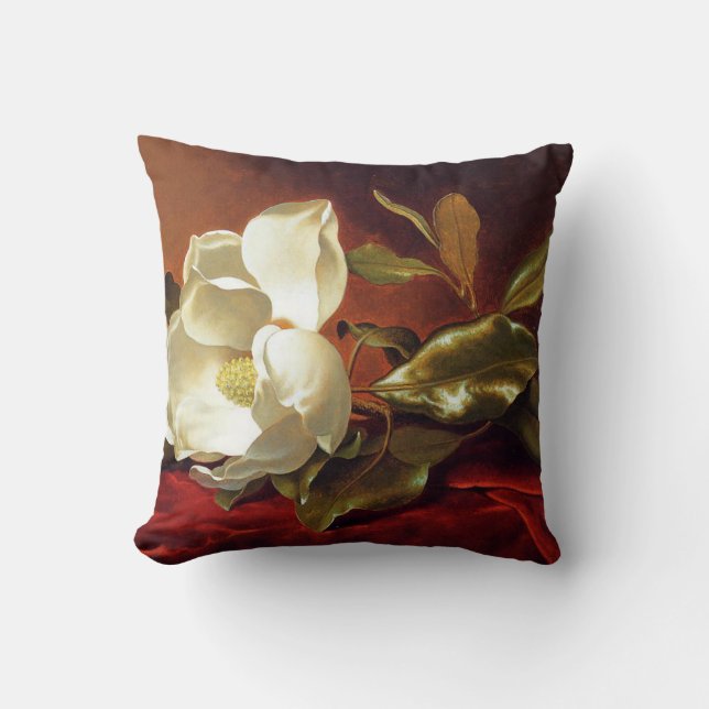 Heade - A Magnolia on Red Velvet Kissen (Vorderseite)