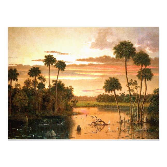Heade - Great Florida Sunset, Fine Art Malerei Fotodruck (Vorne)