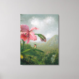 HEADE Orchid and Hummingbird nähe Wasserfall 1902 Leinwanddruck