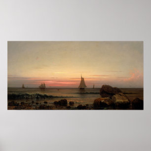 Heade - Segeln vor der Küste 1869 Poster