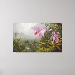 HEADE - Zwei Sun Angel Hummingbirds auf einem Zwei Leinwanddruck