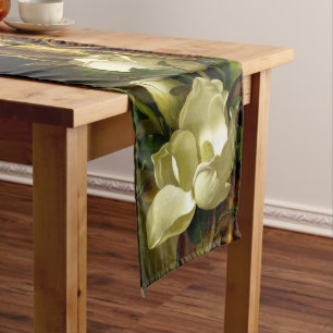 Header Magnolia Blume Gold Velvet Tischläufer