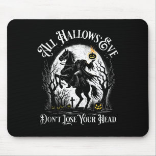 Headless Horseman Pumpkin Face Happy Halloween Sle Mousepad