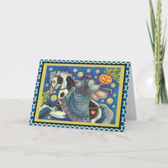 HEADLESS HORSEWOMAN GREETING NOTE CARD Verse Karte (Vorderseite)