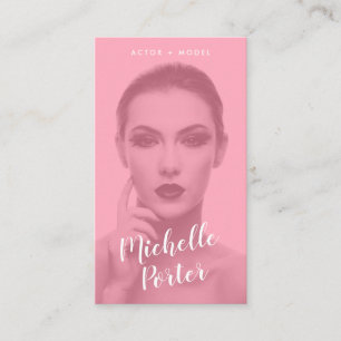 Headshot-Foto der Schauspielmodelle Modernes Rosa  Visitenkarte