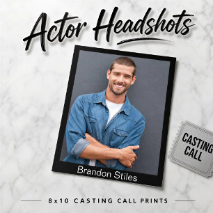 Headshots für Casting-Calls - 8 x 10-Schauspiel-Pr Fotodruck