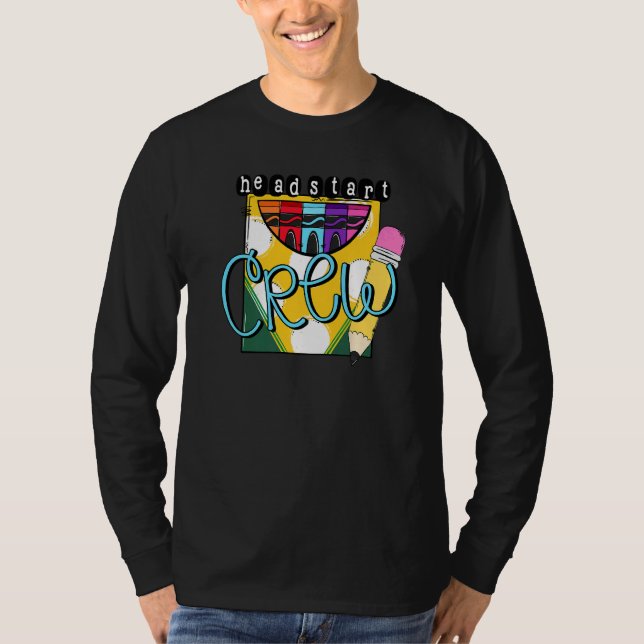 Headstart Crew Crayons Early Childhood Back To Sch T-Shirt (Vorderseite)