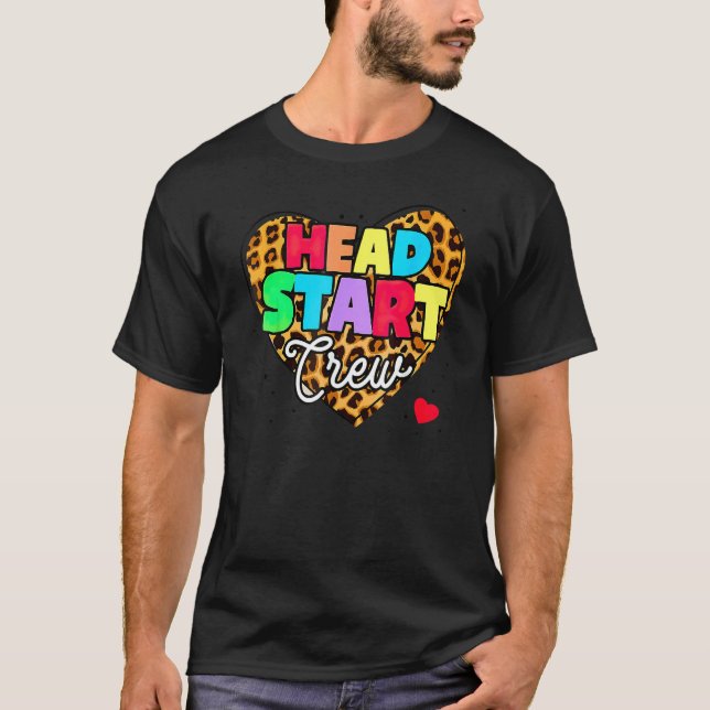Headstart Crew HerzLeopard zurück in die Schule fü T-Shirt (Vorderseite)
