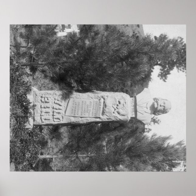 Headstone von Wild Bill Hickocks Grave Fotograp Poster (Vorne)