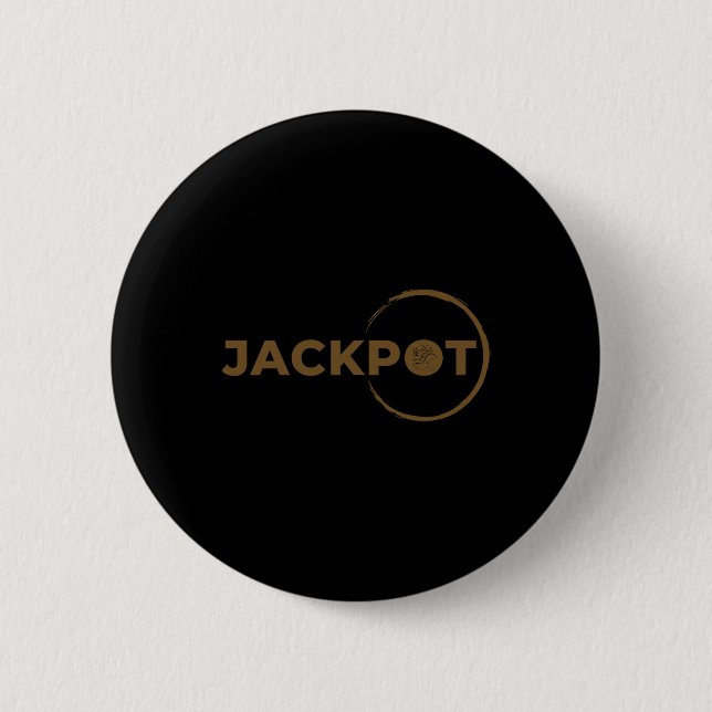 Heady Shake Jackpot Skateboarding Weißer Skate-Shi Button (Vorderseite)