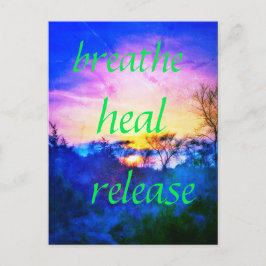 HEAL BLUE POSTCARD POSTKARTE