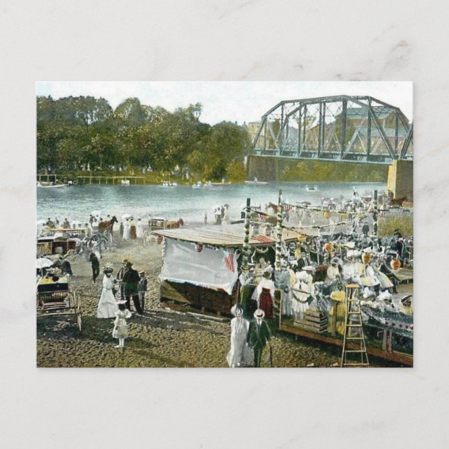 Healdsburg, CA Russian River 1908 Postkarte (Vorderseite)