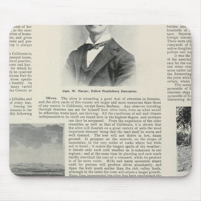 Healdsburg, Kalifornien Mousepad (Vorne)