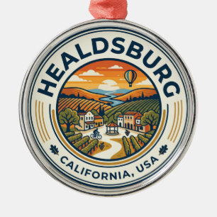 Healdsburg, Kalifornien, USA Kalifornien Ornament Aus Metall