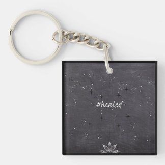 #healed Acrylic Square Keychain Schlüsselanhänger