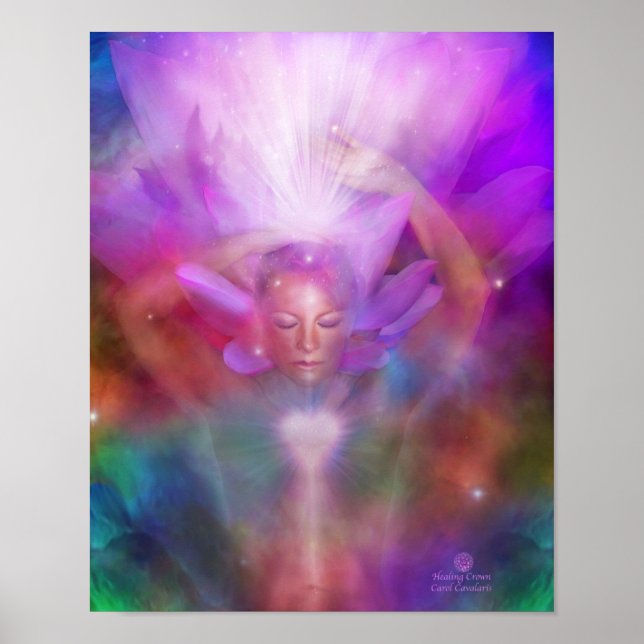 Healing Crown Chakra Art Poster/Print Poster (Vorne)
