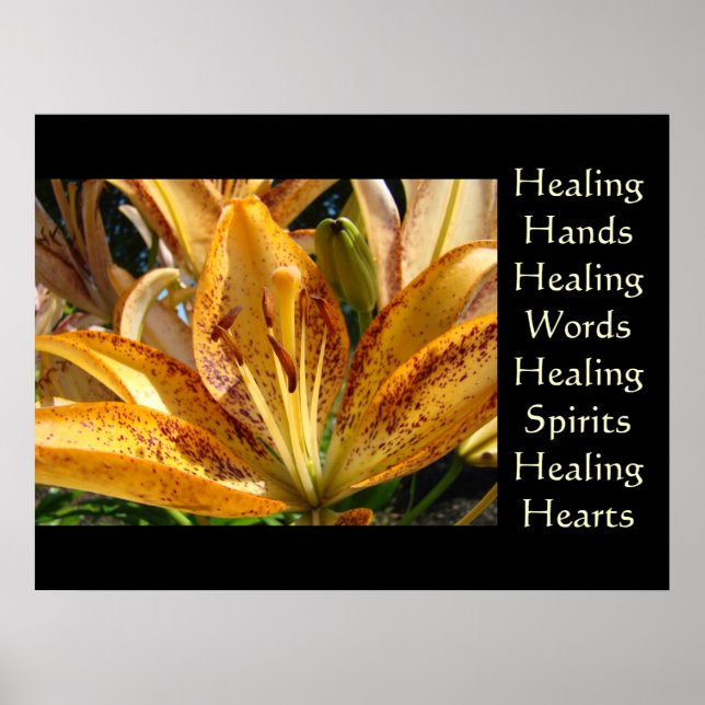 Healing Hands Art Healing Words-Kunstdrucke Poster (Vorne)