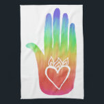 Healing Hands Hamsa Hearts Palm Rainbow Geschirrtuch<br><div class="desc">Dekorieren Sie Ihre Küche mit diesem süßen Handtuch. Macht ein großartiges Hauswärme- oder Hochzeitsgeschenk! Karo auch in meinem Shop für die passende Gegenhand. Sie können ihn anpassen und auch Text hinzufügen. Karo in meinem Shop für viel mehr Farben und Muster!</div>