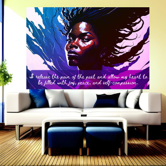 Healing Heart: Joy, Peace & Self-Compassion Poster