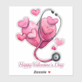 Healing Hearts Valentine Design Aufkleber