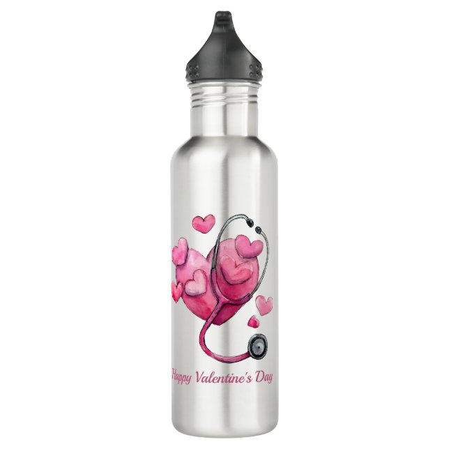 Healing Hearts Valentine Design Edelstahlflasche (Rechts)