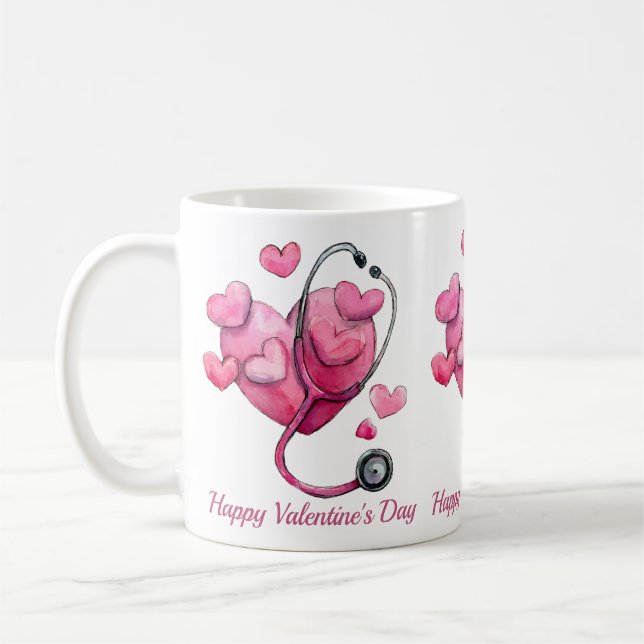 Healing Hearts Valentine Design Kaffeetasse (Links)