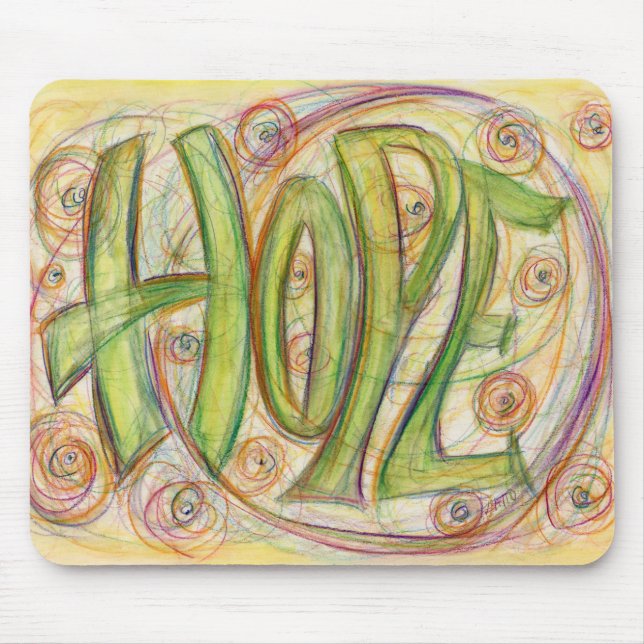 Healing Hope Word Art Custom Design Mousepad (Vorne)
