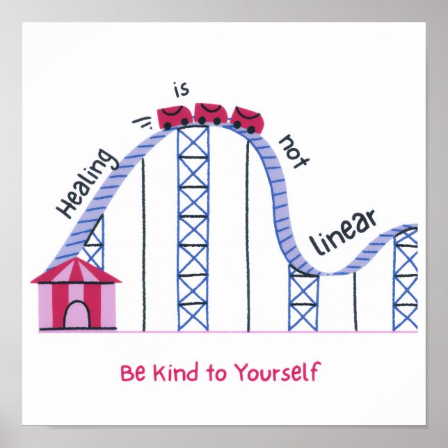 'Healing Isn't Linear' Health Awareness Poster  (Vorne)
