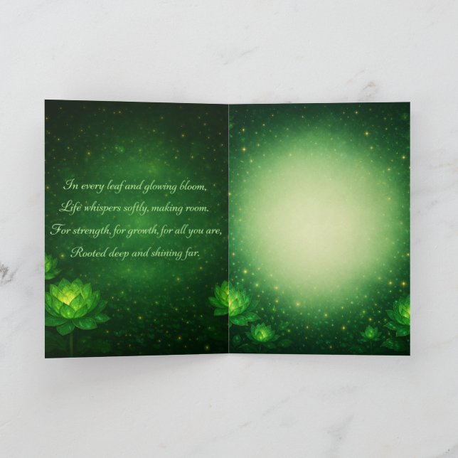 Healing Message Growth Renewal and Calm Karte (Innenseite)
