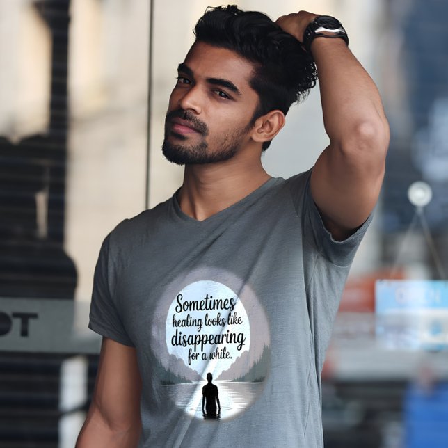 Healing Misty Art – Minimalist Self-Care T-Shirt (Von Creator hochgeladen)