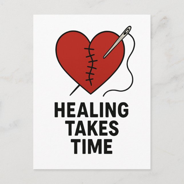 Healing Takes Time Mental Health Support  Postkarte (Vorderseite)