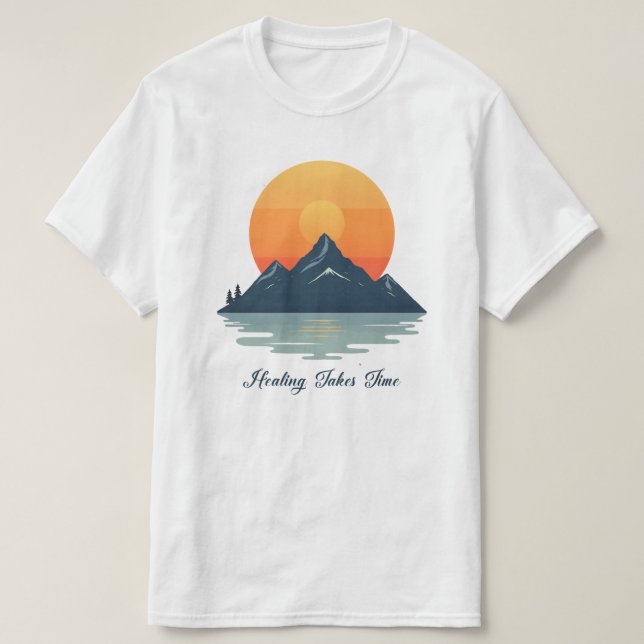 Healing Takes Time" Script Font T-Shirt | Minimali (Design vorne)