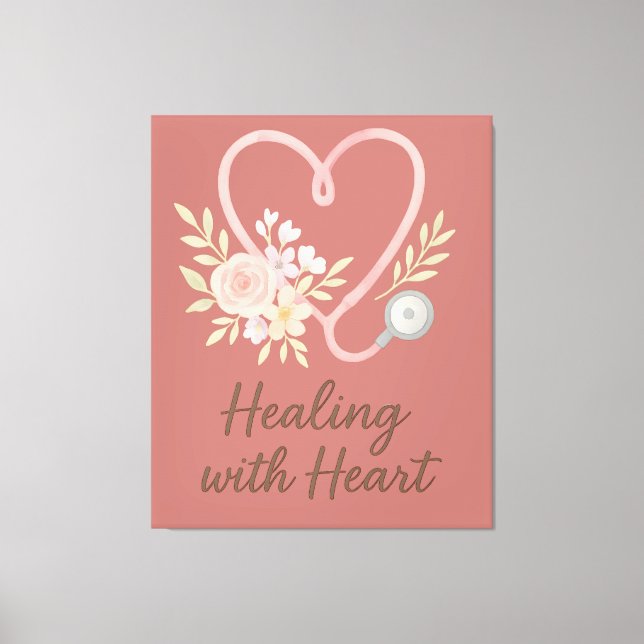 Healing with heart leinwanddruck (Vorderseite)