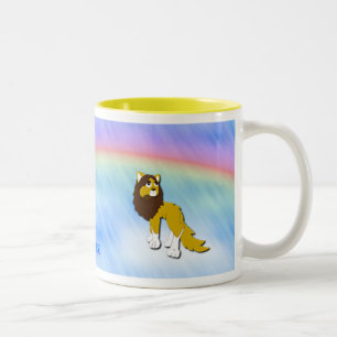 HealingRainbow mit Webadresse Zweifarbige Tasse