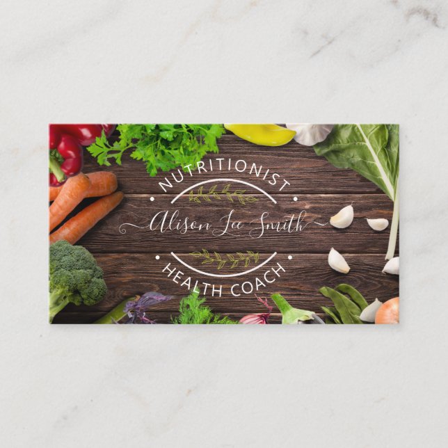 Health Coach Nutritionist Visitenkarte (Vorderseite)