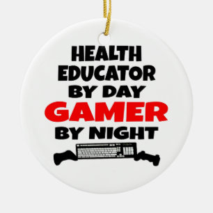 Health Educator Gamer Keramikornament