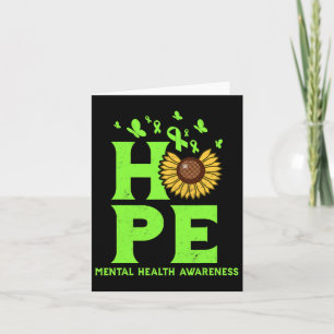 Health Lime Green Hope Vintag Sonnenblumenbewussts Karte
