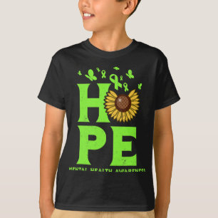 Health Lime Green Hope Vintag Sonnenblumenbewussts T-Shirt