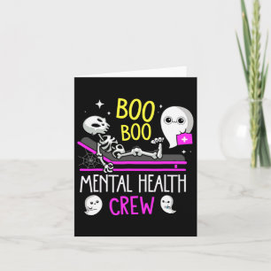 Health Nurse Psych Boo Boo Crew Pflege Halloween Karte