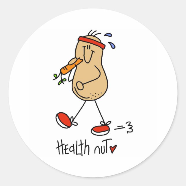 Health Nut Runder Aufkleber (Vorderseite)