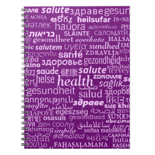 Health Text Multilanguage Your Colour Notebook Notizblock