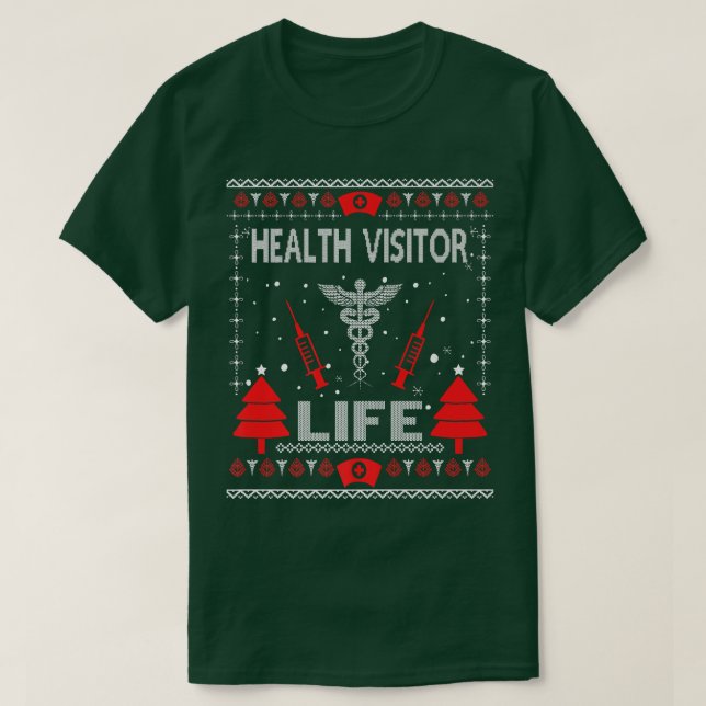 Health Visier Life Ugly Weihnachts Sweaters Matchi T-Shirt (Design vorne)