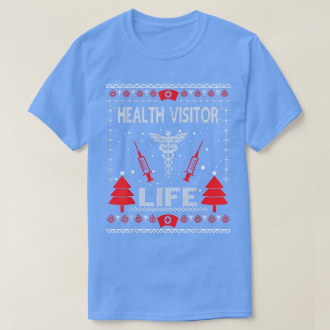 Health Visier Life Ugly Weihnachts Sweaters Matchi T-Shirt (Design vorne)