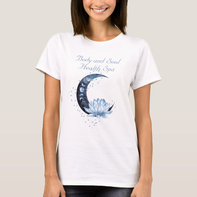 Health Wellness-Center Business Blue Lotus Blume M T-Shirt (Vorderseite)