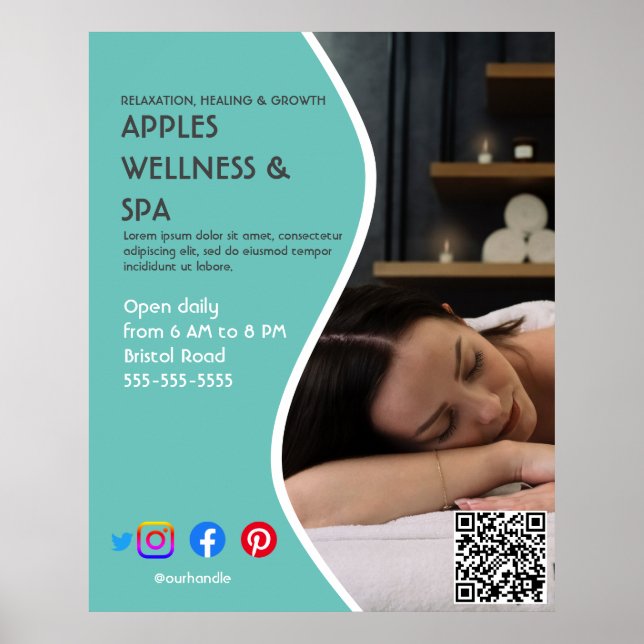 Health Wellness-Center Poster Flyer Wellness Cente (Vorne)