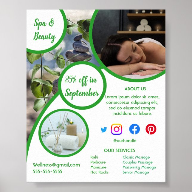 Health Wellness-Center Poster Flyer Wellness Cente (Vorne)