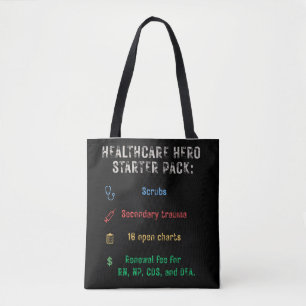Healthcare Heroter Starter Pack - Funny Nurse Tote Tasche