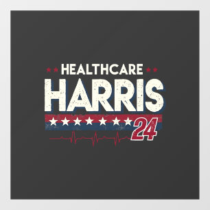HealthCare Hotties für Harris 24 Kamala Walz Nurse Fensteraufkleber